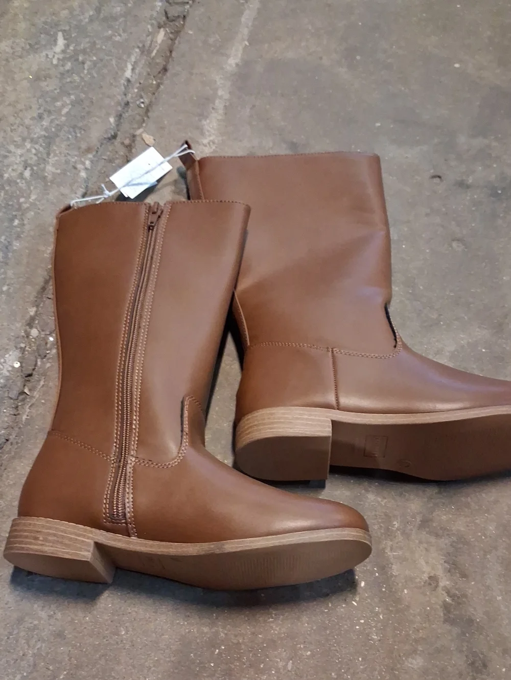 NWT Girls Old Navy Faux Leather Tall Riding Boots